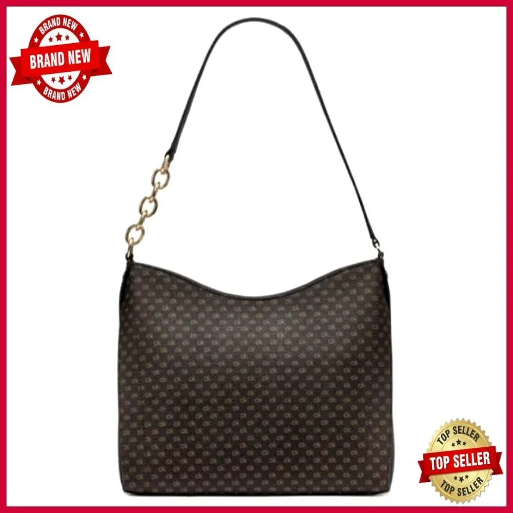 Vegan Leather Hobo Bag with Chain Strap, Interior Pockets, Travel Ready